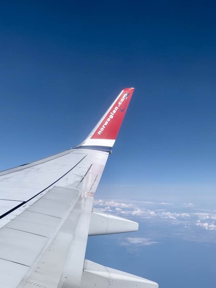 Norwegian Airline Wing - Flight View