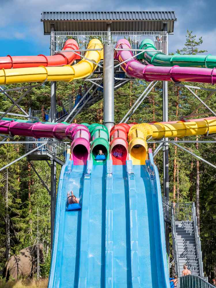Colorful Waterslide at Bo Sommerland - Family Water Fun